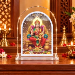 Goddess Lakshmi L Shape Acrylic Showpiece 3 X 3.5 Inch For Home, Office And Car (F175713)