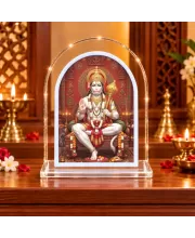 Hanuman L Shape Acrylic Showpiece 3 X 3.5 Inch For Home, Office And Car (F175715)