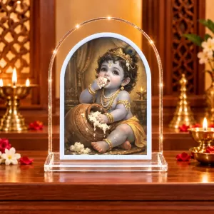 Baby Krishna L Shape Acrylic Showpiece 3 X 3.5 Inch For Home, Office And Car (F175718) Baby Krishna L Shape Acrylic Showpiece 3 X 3.5 Inch For Home, Office And Car (F175718)