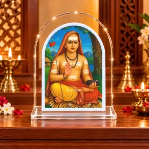 Adi Shankaracharya L Shape Acrylic Showpiece 3 X 3.5 Inch For Home, Office And Car (F175719)