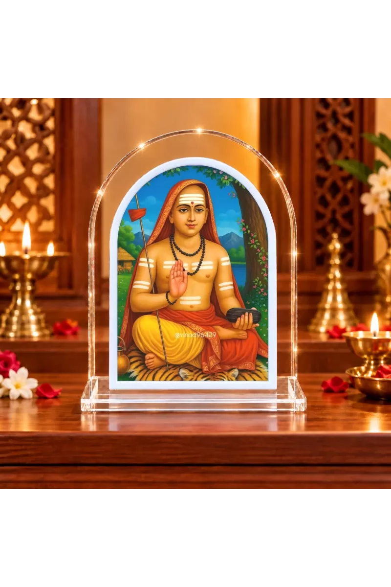 Adi Shankaracharya L Shape Acrylic Showpiece 3 X 3.5 Inch For Home, Office And Car (F175719)