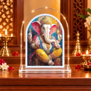 Lord Ganesha L Shape Acrylic Showpiece 3 X 3.5 Inch For Home, Office And Car (F175722) Lord Ganesha L Shape Acrylic Showpiece 3 X 3.5 Inch For Home, Office And Car (F175722)