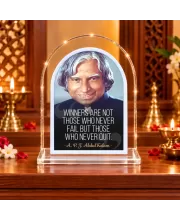 A. P. J. Abdul Kalam L Shape Acrylic Showpiece 3 X 3.5 Inch For Home, Office And Car (F175723)
