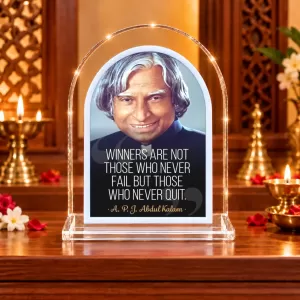 A. P. J. Abdul Kalam L Shape Acrylic Showpiece 3 X 3.5 Inch For Home, Office And Car (F175723) A. P. J. Abdul Kalam L Shape Acrylic Showpiece 3 X 3.5 Inch For Home, Office And Car (F175723)