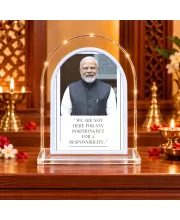 Narendra Modi L Shape Acrylic Showpiece 3 X 3.5 Inch For Home, Office And Car (F175724)