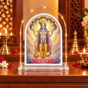 Lord Vishnu L Shape Acrylic Showpiece 3 X 3.5 Inch For Home, Office And Car (F175727) Lord Vishnu L Shape Acrylic Showpiece 3 X 3.5 Inch For Home, Office And Car (F175727)