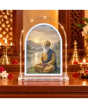 Guru Nanak L Shape Acrylic Showpiece 3 X 3.5 Inch For Home, Office And Car (F175729)