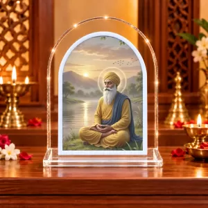 Guru Nanak L Shape Acrylic Showpiece 3 X 3.5 Inch For Home, Office And Car (F175729) Guru Nanak L Shape Acrylic Showpiece 3 X 3.5 Inch For Home, Office And Car (F175729)