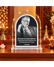 Bill Gates L Shape Acrylic Showpiece 3 X 3.5 Inch For Home, Office And Car (F175731)