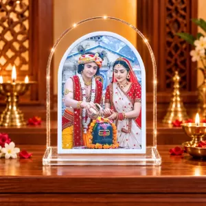 Shree Krishna And Shree Radha L Shape Acrylic Showpiece 3 X 3.5 Inch For Home, Office And Car (F175733) Shree Krishna And Shree Radha L Shape Acrylic Showpiece 3 X 3.5 Inch For Home, Office And Car (F175733)