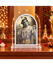Lord Krishna L Shape Acrylic Showpiece 3 X 3.5 Inch For Home, Office And Car (F175734)