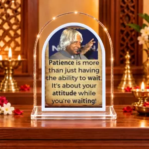A. P. J. Abdul Kalam L Shape Acrylic Showpiece 3 X 3.5 Inch For Home, Office And Car (F175736)