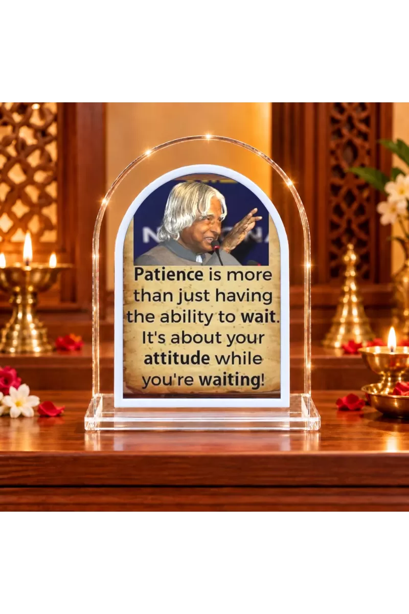 A. P. J. Abdul Kalam L Shape Acrylic Showpiece 3 X 3.5 Inch For Home, Office And Car (F175736)