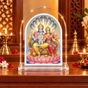 Lakshmi Narayan L Shape Acrylic Showpiece 3 X 3.5 Inch For Home, Office And Car (F175739) Lakshmi Narayan L Shape Acrylic Showpiece 3 X 3.5 Inch For Home, Office And Car (F175739)