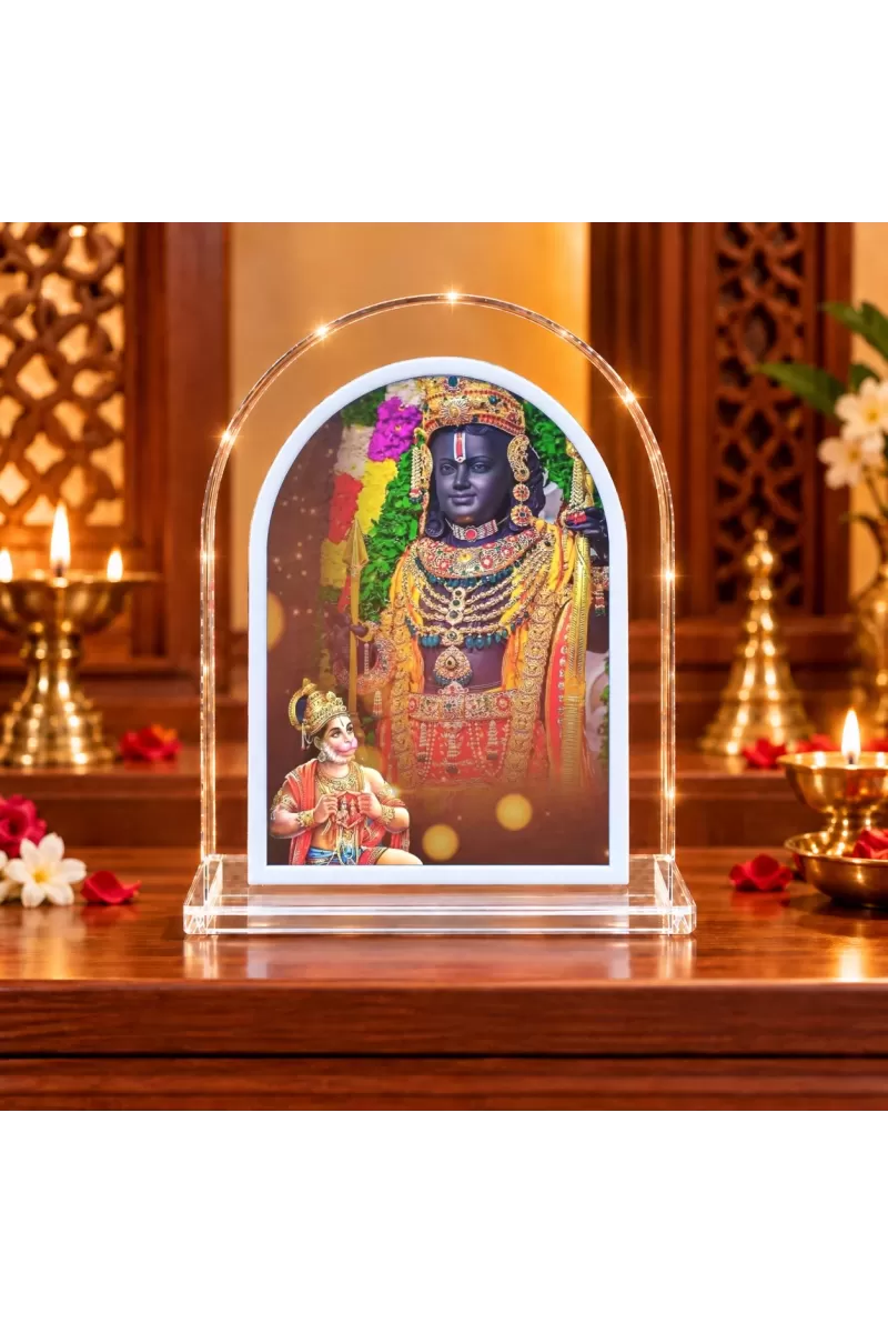 Shree Ram L Shape Acrylic Showpiece 3 X 3.5 Inch For Home, Office And Car (F175740)