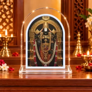 Lord Venkateswara L Shape Acrylic Showpiece 3 X 3.5 Inch For Home, Office And Car (F175741) Lord Venkateswara L Shape Acrylic Showpiece 3 X 3.5 Inch For Home, Office And Car (F175741)