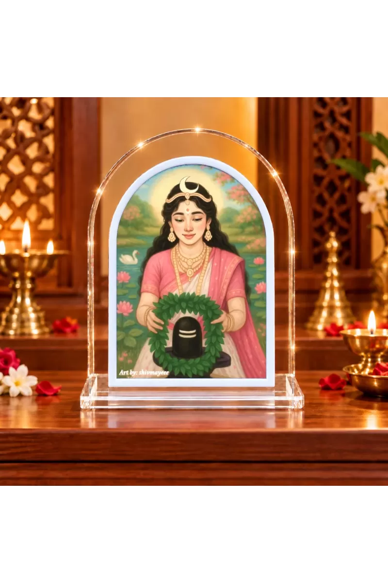 Shiv Linga L Shape Acrylic Showpiece 3 X 3.5 Inch For Home, Office And Car (F175742)