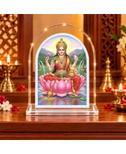Goddess Lakshmi L Shape Acrylic Showpiece 3 X 3.5 Inch For Home, Office And Car (F175743)