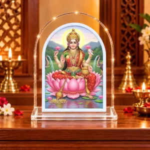 Goddess Lakshmi L Shape Acrylic Showpiece 3 X 3.5 Inch For Home, Office And Car (F175743) Goddess Lakshmi L Shape Acrylic Showpiece 3 X 3.5 Inch For Home, Office And Car (F175743)