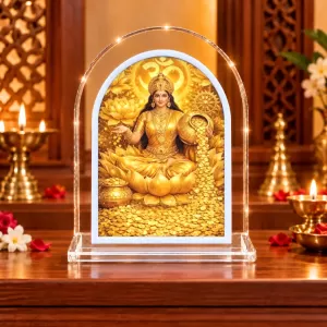 Goddess Lakshmi L Shape Acrylic Showpiece 3 X 3.5 Inch For Home, Office And Car (F175744) Goddess Lakshmi L Shape Acrylic Showpiece 3 X 3.5 Inch For Home, Office And Car (F175744)