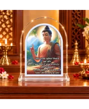 Buddha L Shape Acrylic Showpiece 3 X 3.5 Inch For Home, Office And Car (F175746)