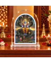 Lord Vishnu L Shape Acrylic Showpiece 3 X 3.5 Inch For Home, Office And Car (F175749)