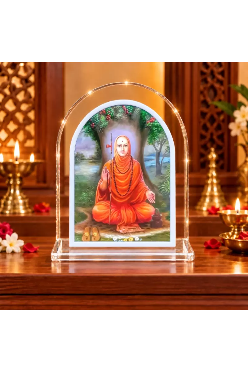 Adi Shankaracharya L Shape Acrylic Showpiece 3 X 3.5 Inch For Home, Office And Car (F175750)