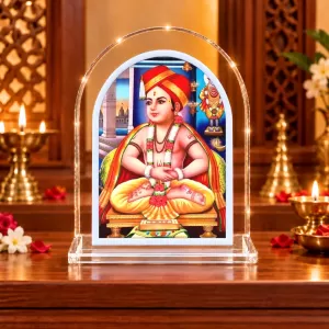 Sant Dnyaneshwar L Shape Acrylic Showpiece 3 X 3.5 Inch For Home, Office And Car (F175752)