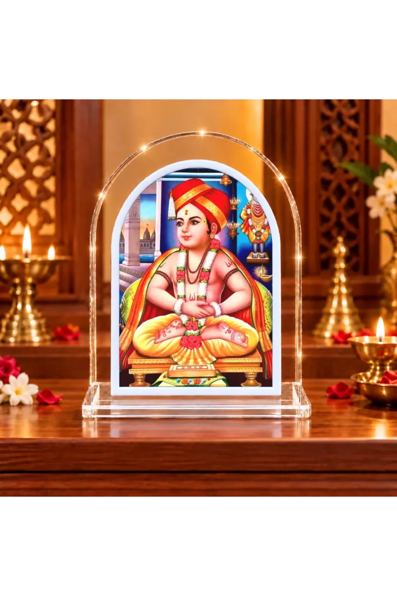 Sant Dnyaneshwar L Shape Acrylic Showpiece 3 X 3.5 Inch For Home, Office And Car (F175752)