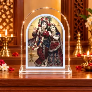 Radha Krishna L Shape Acrylic Showpiece 3 X 3.5 Inch For Home, Office And Car (F175754) Radha Krishna L Shape Acrylic Showpiece 3 X 3.5 Inch For Home, Office And Car (F175754)