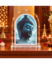 Buddha L Shape Acrylic Showpiece 3 X 3.5 Inch For Home, Office And Car (F175756)