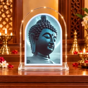 Buddha L Shape Acrylic Showpiece 3 X 3.5 Inch For Home, Office And Car (F175756) Buddha L Shape Acrylic Showpiece 3 X 3.5 Inch For Home, Office And Car (F175756)
