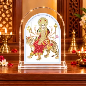 Durga Maa L Shape Acrylic Showpiece 3 X 3.5 Inch For Home, Office And Car (F175757) Durga Maa L Shape Acrylic Showpiece 3 X 3.5 Inch For Home, Office And Car (F175757)