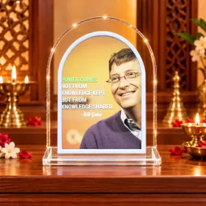 Bill Gates L Shape Acrylic Showpiece 3 X 3.5 Inch For Home, Office And Car (F175758) Bill Gates L Shape Acrylic Showpiece 3 X 3.5 Inch For Home, Office And Car (F175758)