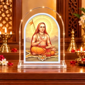 Adi Shankaracharya L Shape Acrylic Showpiece 3 X 3.5 Inch For Home, Office And Car (F175759)