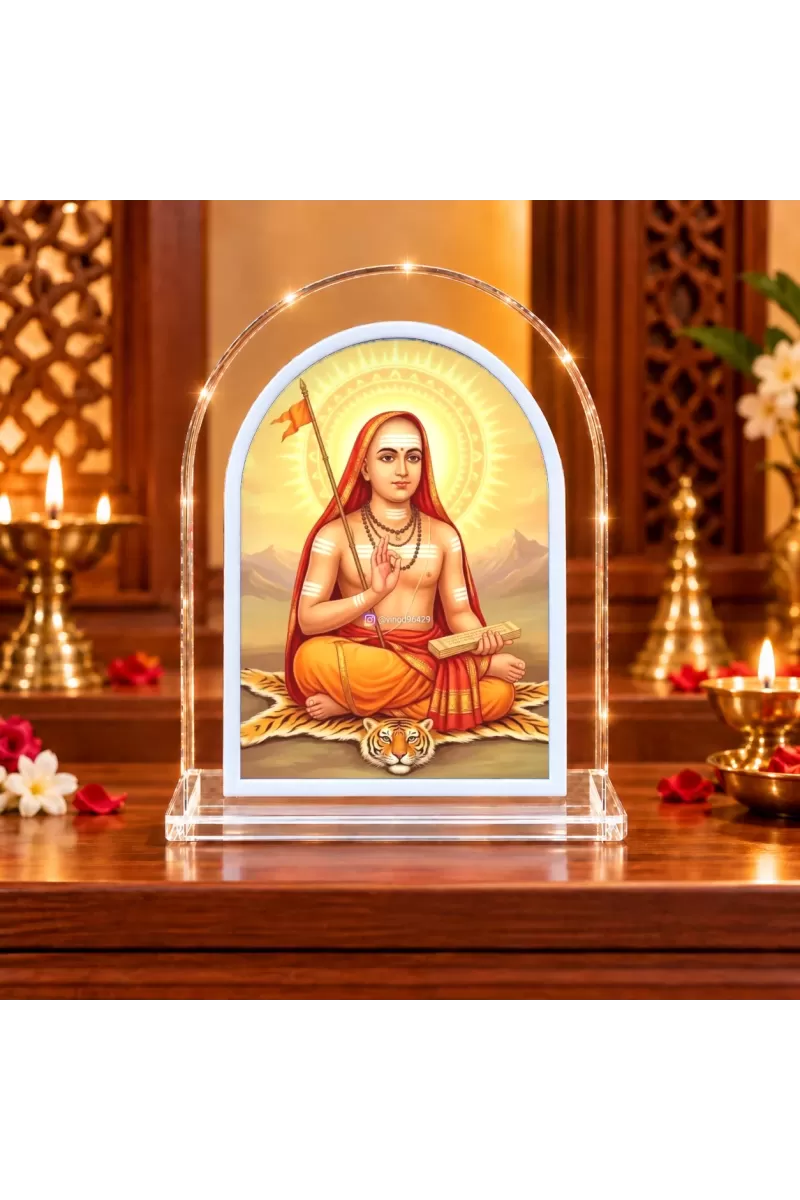 Adi Shankaracharya L Shape Acrylic Showpiece 3 X 3.5 Inch For Home, Office And Car (F175759)