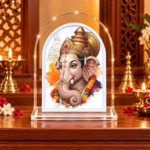 Lord Ganesha L Shape Acrylic Showpiece 3 X 3.5 Inch For Home, Office And Car (F175760) Lord Ganesha L Shape Acrylic Showpiece 3 X 3.5 Inch For Home, Office And Car (F175760)