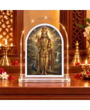 Lord Murugan L Shape Acrylic Showpiece 3 X 3.5 Inch For Home, Office And Car (F175762)
