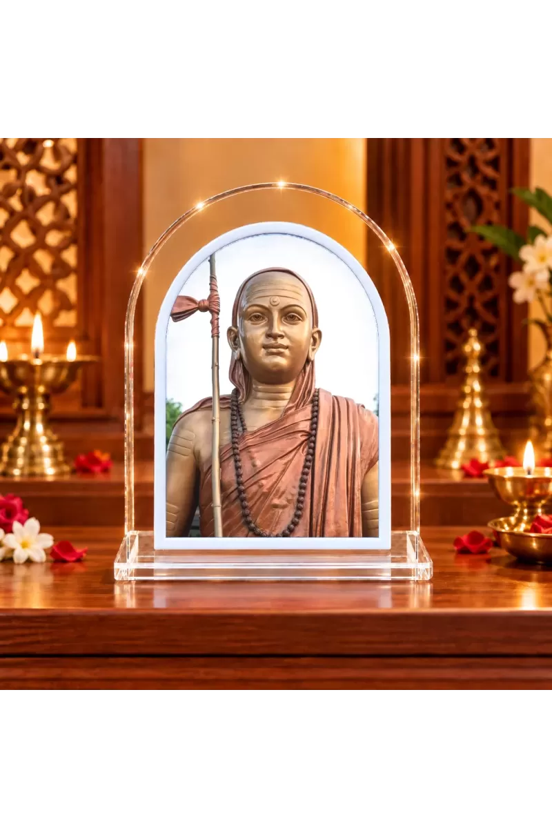 Adi Shankaracharya L Shape Acrylic Showpiece 3 X 3.5 Inch For Home, Office And Car (F175763)