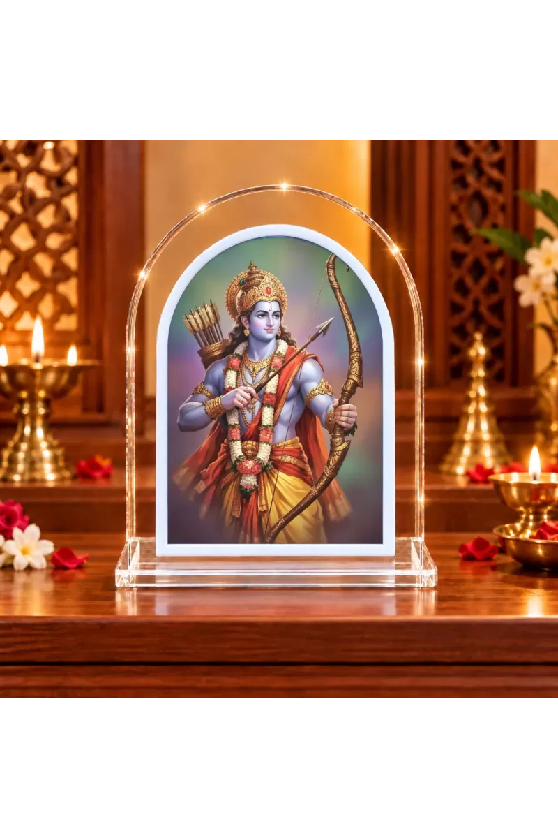 Lord Rama L Shape Acrylic Showpiece 3 X 3.5 Inch For Home, Office And Car (F175764)