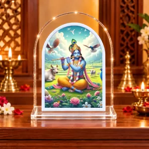 Lord Krishna L Shape Acrylic Showpiece 3 X 3.5 Inch For Home, Office And Car (F175766) Lord Krishna L Shape Acrylic Showpiece 3 X 3.5 Inch For Home, Office And Car (F175766)