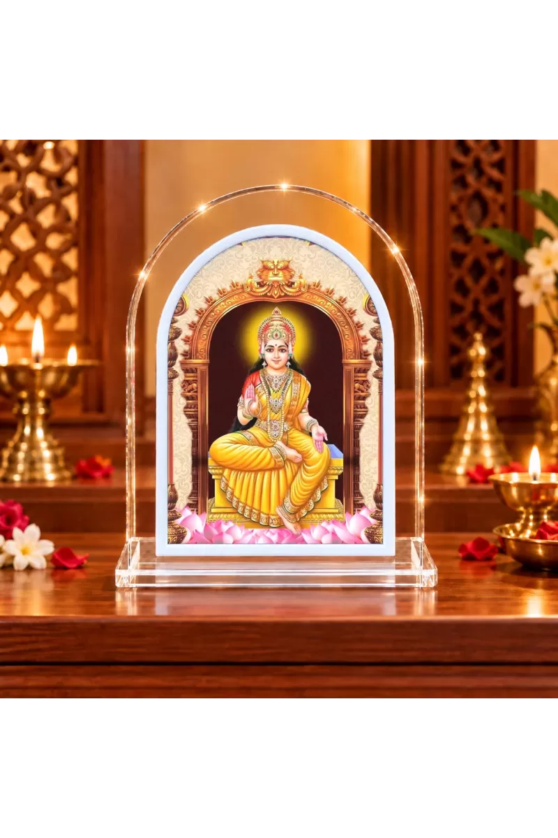 Goddess Tripureswari L Shape Acrylic Showpiece 3 X 3.5 Inch For Home, Office And Car (F175767)