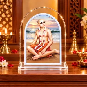 Pravi Shree Chaitannya L Shape Acrylic Showpiece 3 X 3.5 Inch For Home, Office And Car (F175773) Pravi Shree Chaitannya L Shape Acrylic Showpiece 3 X 3.5 Inch For Home, Office And Car (F175773)
