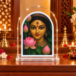 Maa Durga L Shape Acrylic Showpiece 3 X 3.5 Inch For Home, Office And Car (F175775) Maa Durga L Shape Acrylic Showpiece 3 X 3.5 Inch For Home, Office And Car (F175775)