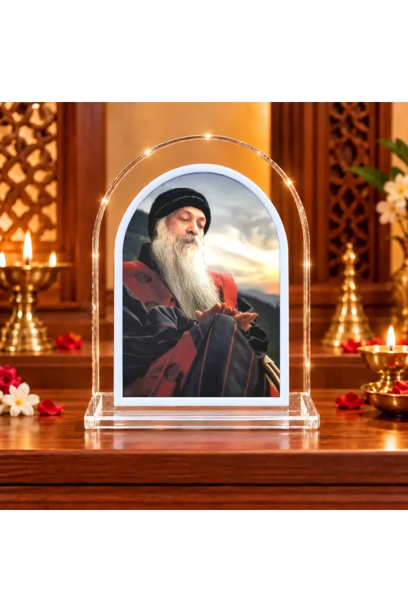 Osho L Shape Acrylic Showpiece 3 X 3.5 Inch For Home, Office And Car (F175777)