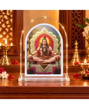 Lord Shiva L Shape Acrylic Showpiece 3 X 3.5 Inch For Home, Office And Car (F175781)