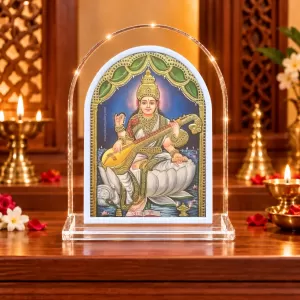 Goddess Saraswati L Shape Acrylic Showpiece 3 X 3.5 Inch For Home, Office And Car (F175782) Goddess Saraswati L Shape Acrylic Showpiece 3 X 3.5 Inch For Home, Office And Car (F175782)