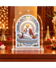 Guru Nanak L Shape Acrylic Showpiece 3 X 3.5 Inch For Home, Office And Car (F175783)
