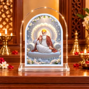 Guru Nanak L Shape Acrylic Showpiece 3 X 3.5 Inch For Home, Office And Car (F175783) Guru Nanak L Shape Acrylic Showpiece 3 X 3.5 Inch For Home, Office And Car (F175783)