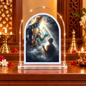 Shree Krishna L Shape Acrylic Showpiece 3 X 3.5 Inch For Home, Office And Car (F175784) Shree Krishna L Shape Acrylic Showpiece 3 X 3.5 Inch For Home, Office And Car (F175784)